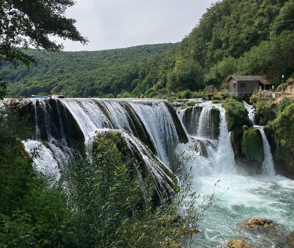 Waterval Štrbački Buk in Nationaal Park Una, Bosnië-Herzegovina