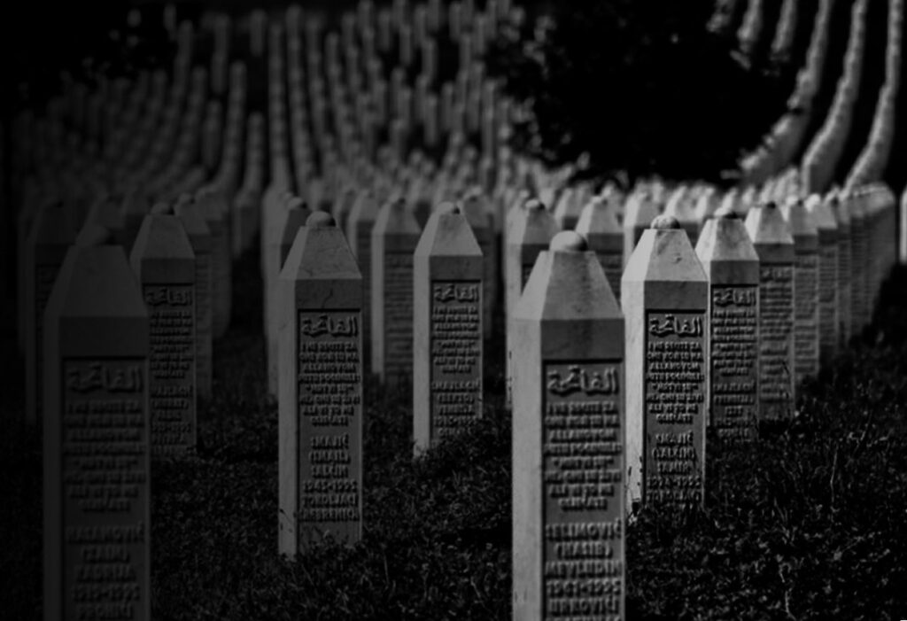Srebrenica Memorial Center begraafplaats in Potočari – gedenkplaats voor slachtoffers van de genocide 1995