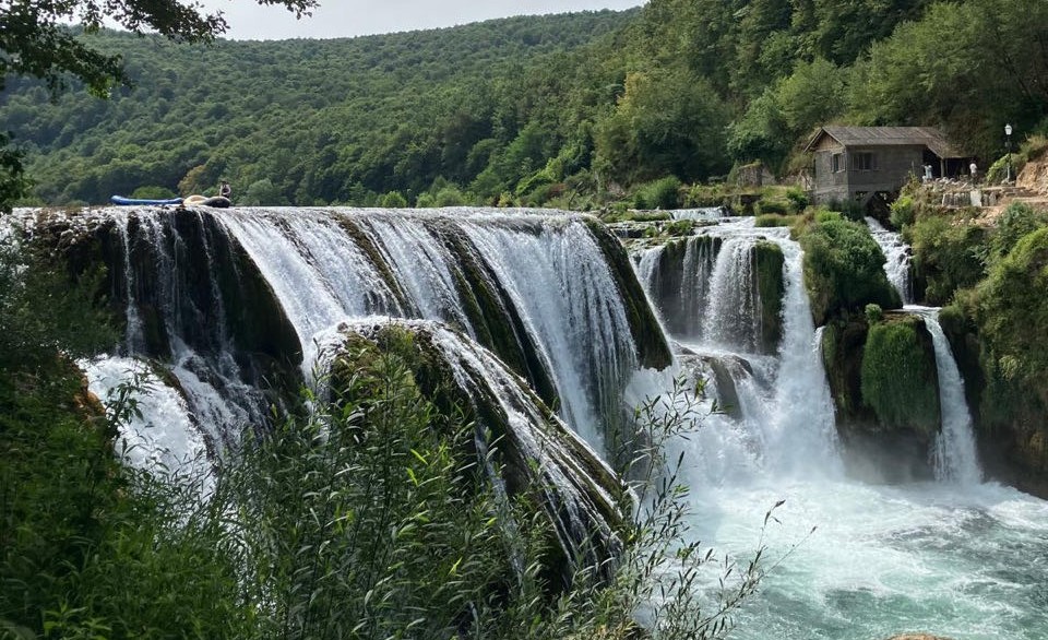 Waterval Štrbački Buk in Nationaal Park Una, Bosnië-Herzegovina