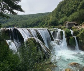 Waterval Štrbački Buk in Nationaal Park Una, Bosnië-Herzegovina
